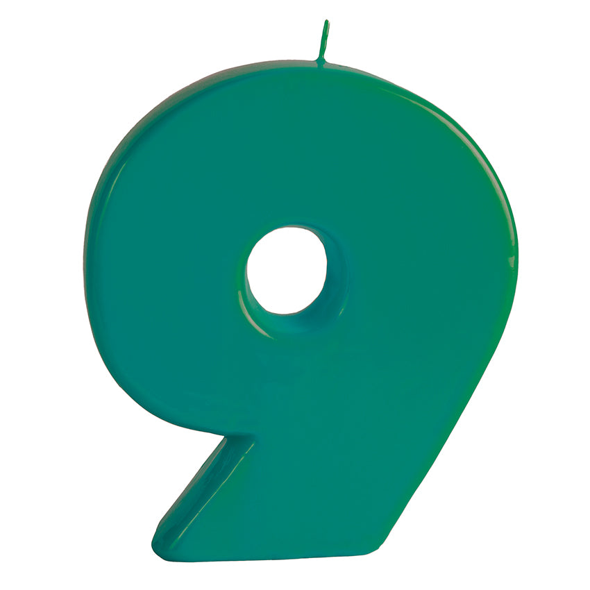 BIG NUMBER CANDLE – 9 – PETROL
